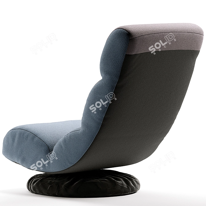 Adjustable Foam Swivel Floor Chair 3D model image 3