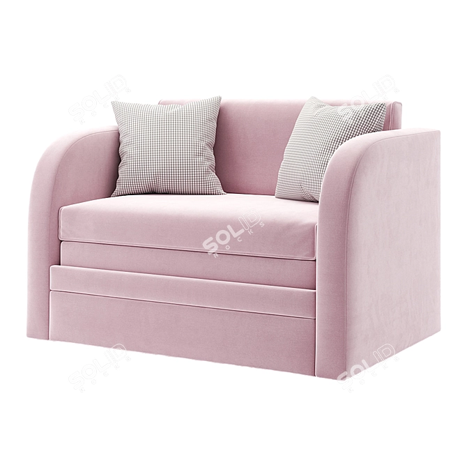 Compact Telescopic Sofa Bed 3D model image 2