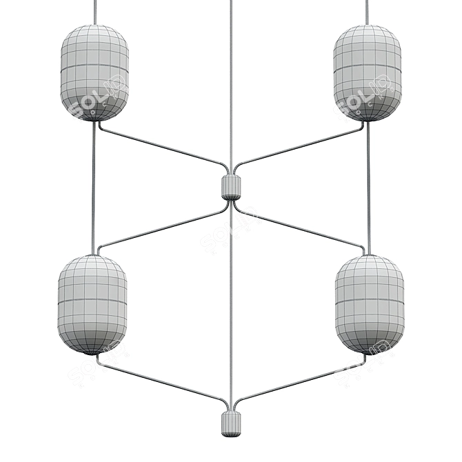 Elegant Contemporary Lighting Fixture 3D model image 2