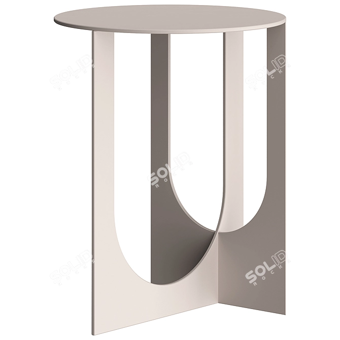 Modern Italian Giotto Side Table 3D model image 1