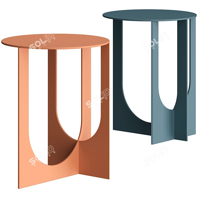 Modern Italian Giotto Side Table 3D model image 3