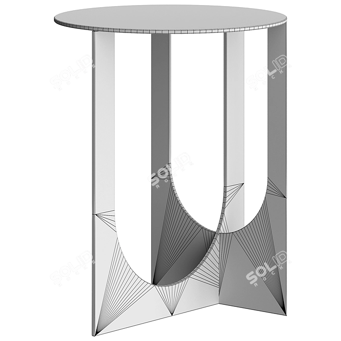 Modern Italian Giotto Side Table 3D model image 5