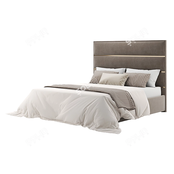 Frona Bed: King-size Elegance 3D model image 3