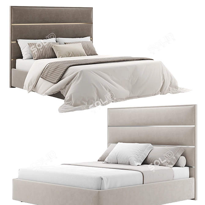 Frona Bed: King-size Elegance 3D model image 5