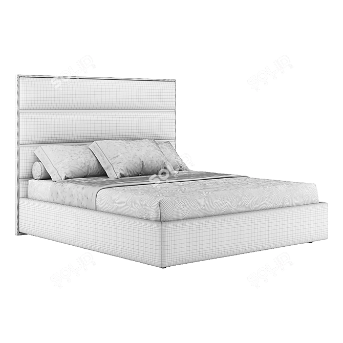 Frona Bed: King-size Elegance 3D model image 6