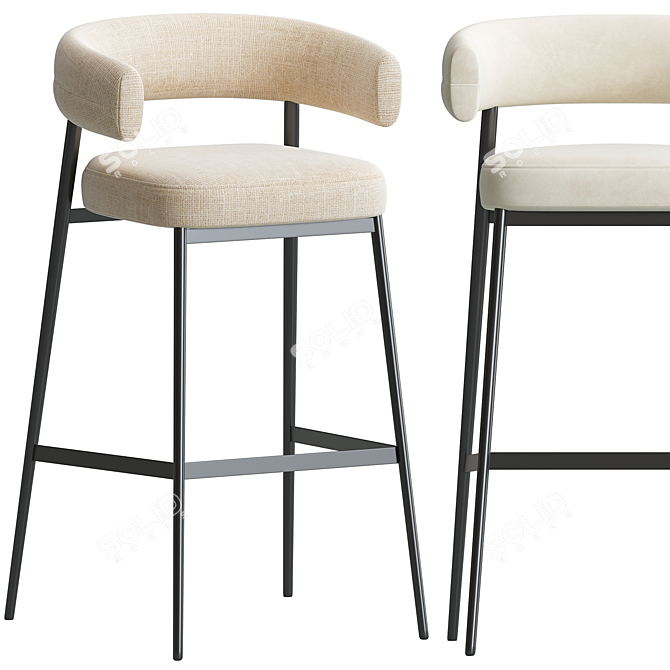 Elegant Nena Bar Chair, 2014 3D model image 1