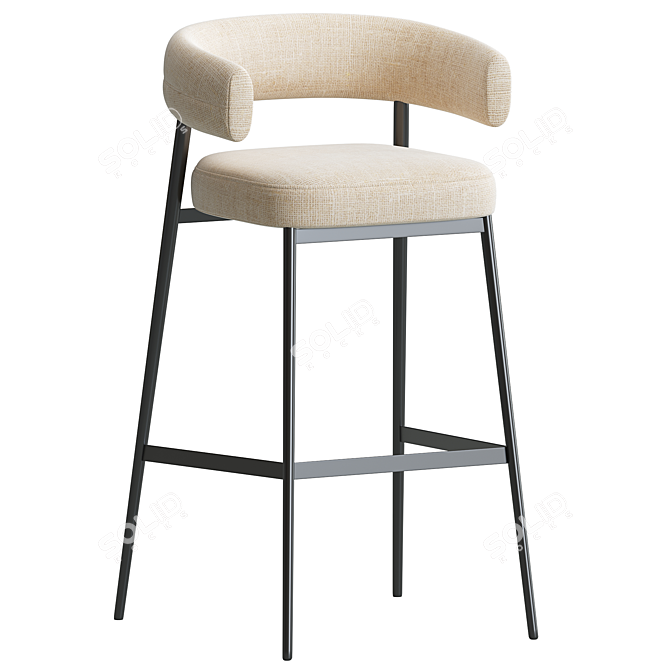 Elegant Nena Bar Chair, 2014 3D model image 2