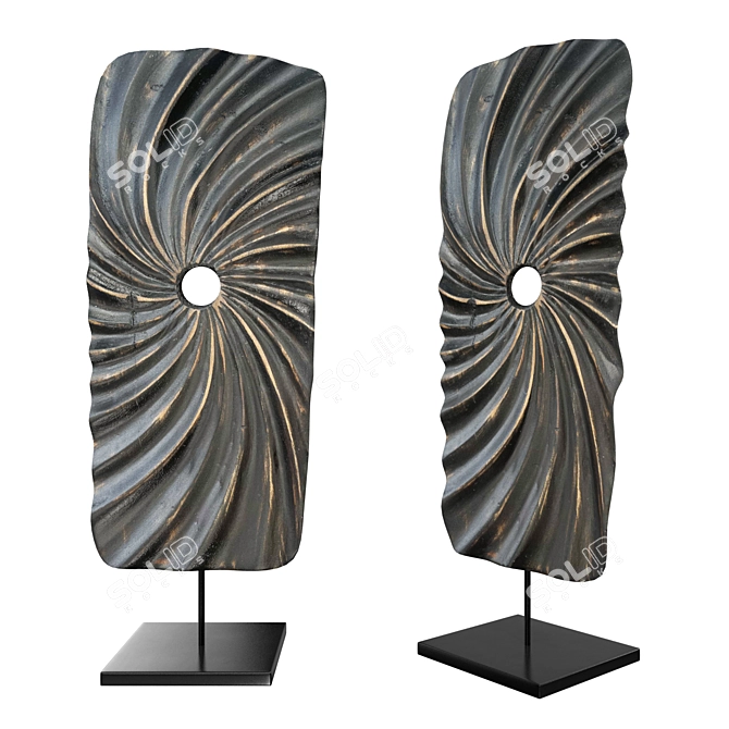 Modern Abstract Sculpture Model 3D model image 1