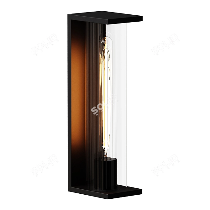 Stylish Black Table Lamp 3D model image 1