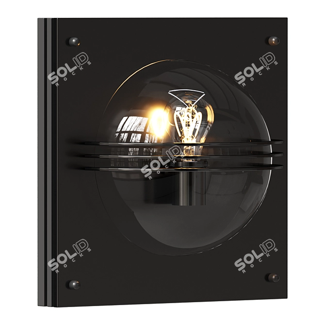 Modern Black Desk Lamp 3D model image 1