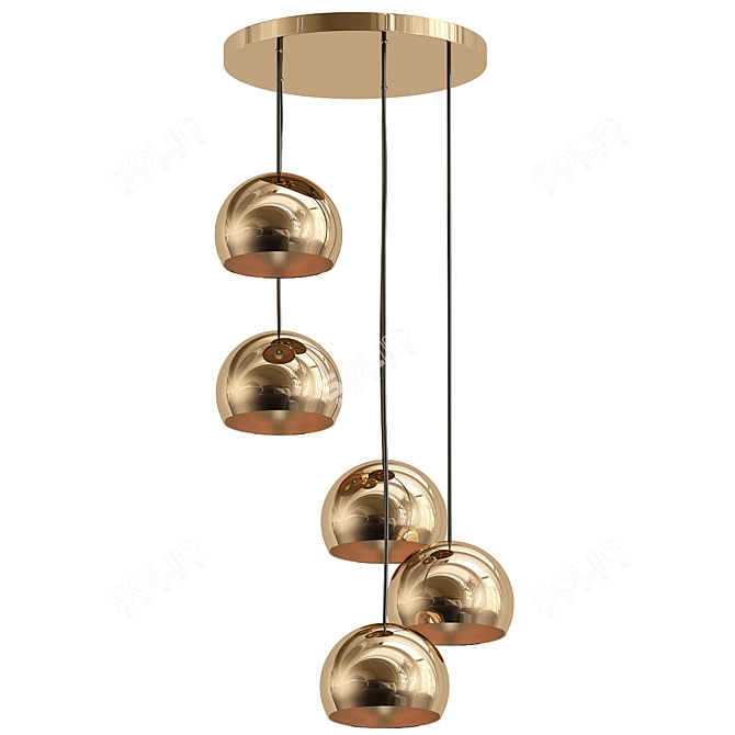 Contemporary Chandelier Isaac 5 3D model image 1