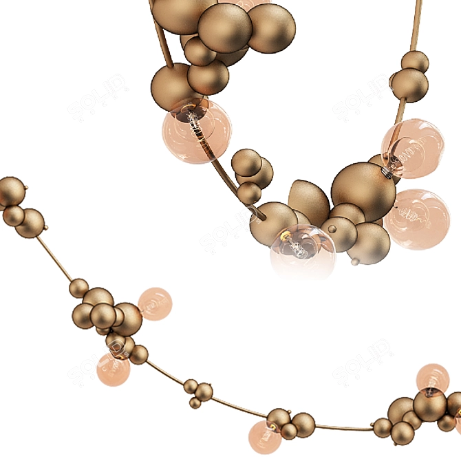 Modern 3D Flushmount Light Fixture 3D model image 2