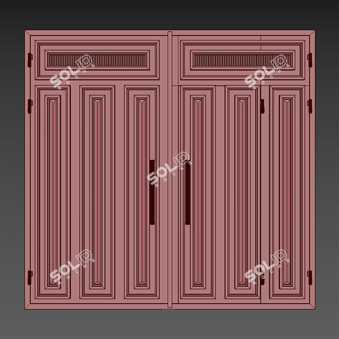 Modern Black Loft Gate 02 3D model image 5