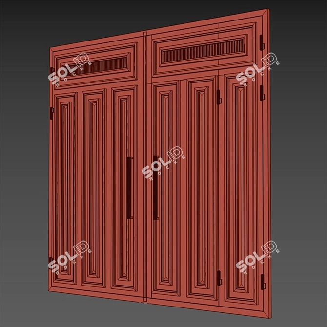 Modern Black Loft Gate 02 3D model image 6