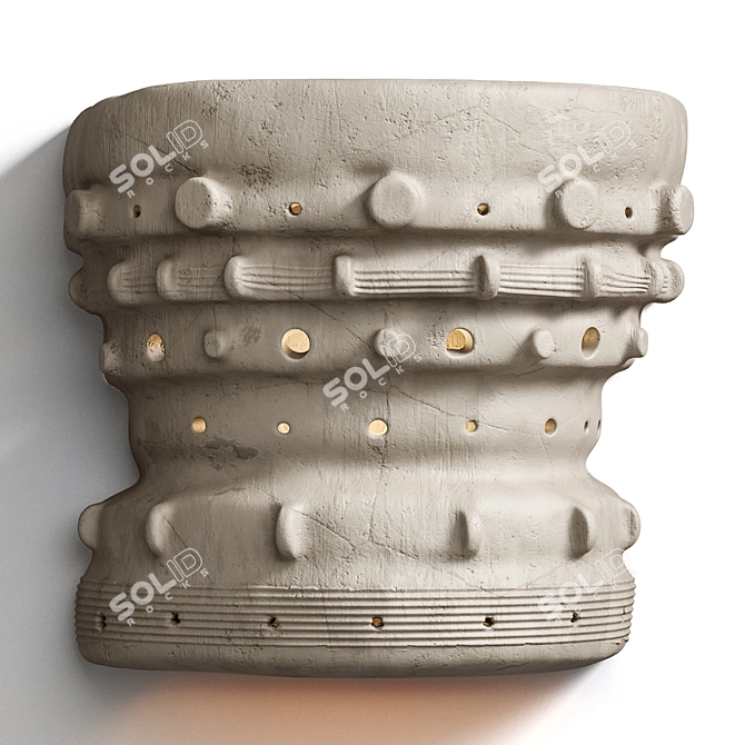 Crown Design Ceramic Sconces 3D model image 2