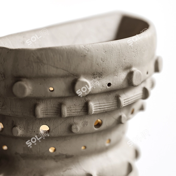 Crown Design Ceramic Sconces 3D model image 3