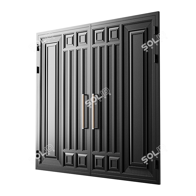 Black Loft Gate 3D Model 3D model image 2