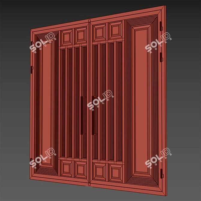 Black Loft Gate 3D Model 3D model image 5