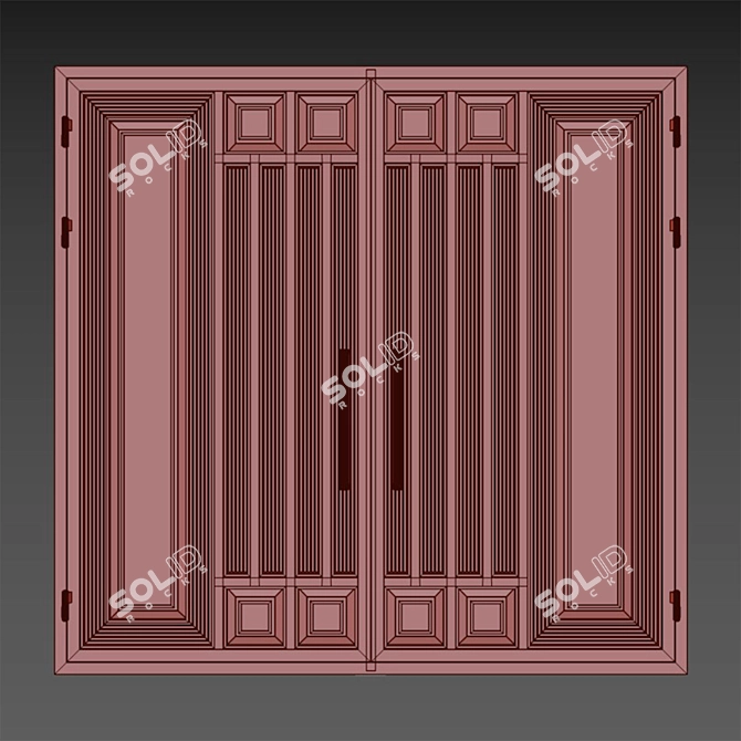 Black Loft Gate 3D Model 3D model image 6