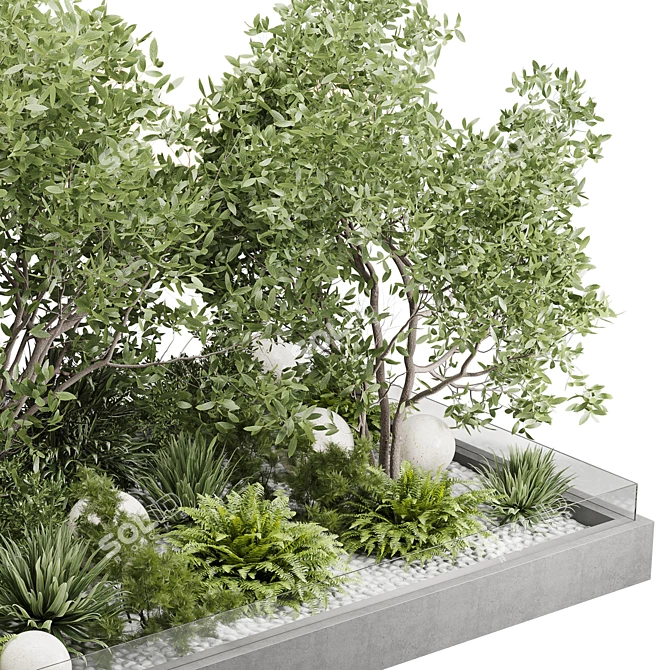  Outdoor Glass Planter Set 163 3D model image 4