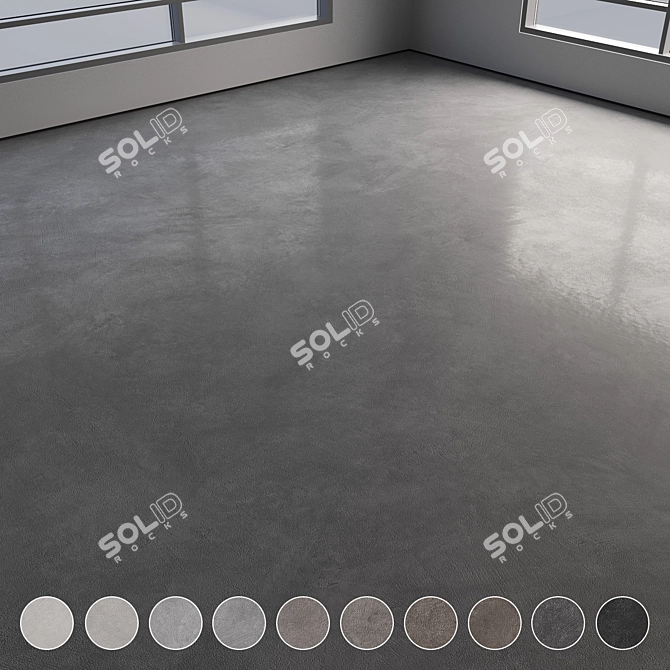 Polished Seamless Concrete Floor 3D model image 1