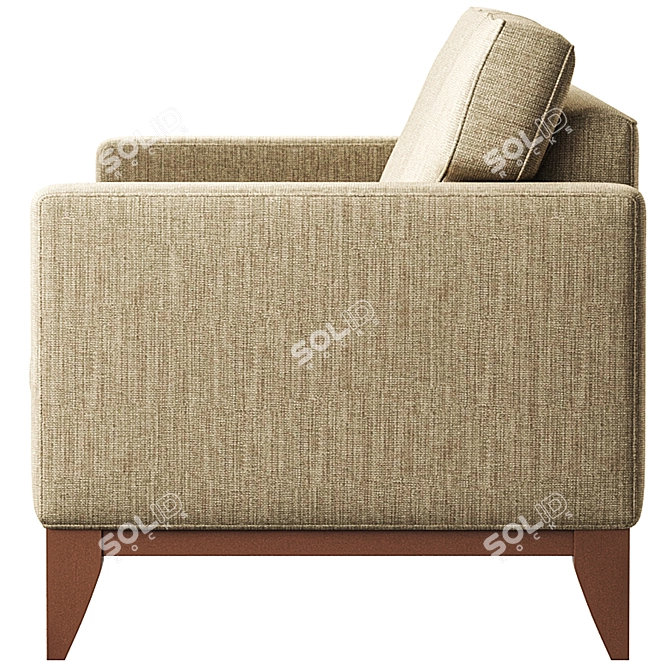 Elegant Cranford 3-Seater Sofa 3D model image 4