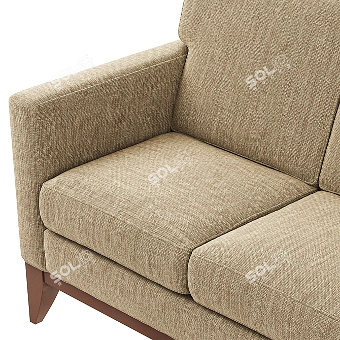 Elegant Cranford 3-Seater Sofa 3D model image 5