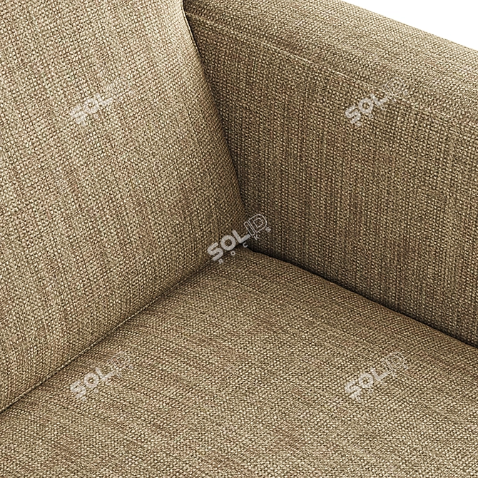 Elegant Cranford 3-Seater Sofa 3D model image 6