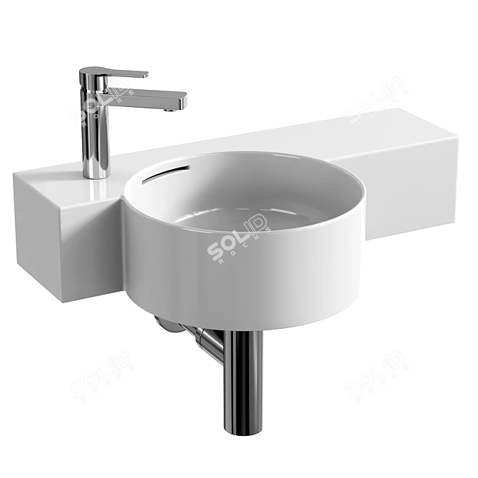 Laufen Val Hand Washbasin White 3D model image 1