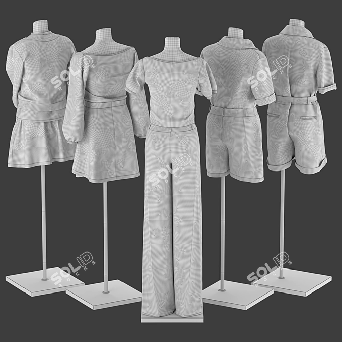 Mannequin Set 2014 3D Model 3D model image 5