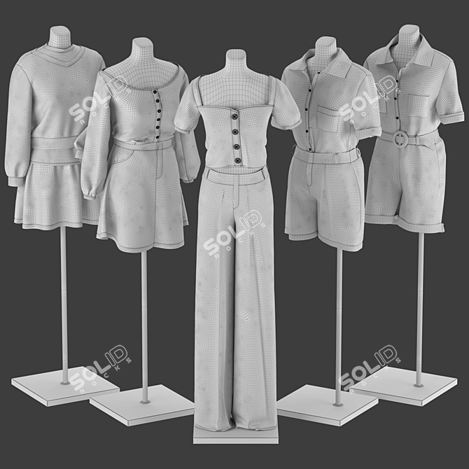 Mannequin Set 2014 3D Model 3D model image 6