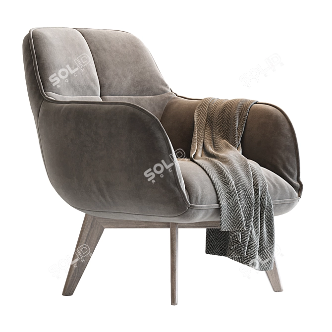 Modern 2016 Noah Armchair Model 3D model image 6