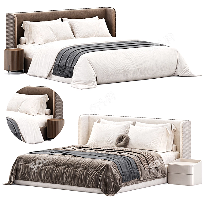 Luxury Master Bed 2015 Collection 3D model image 1