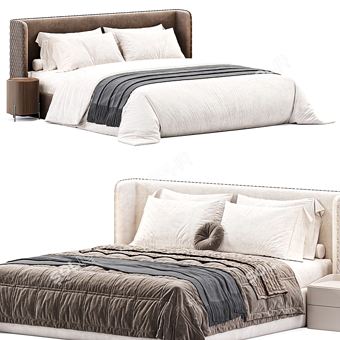 Luxury Master Bed 2015 Collection 3D model image 3