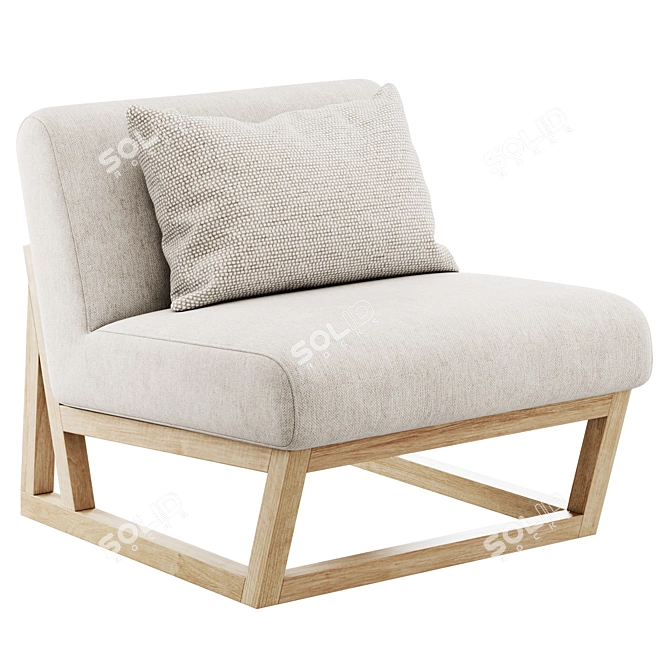 Title: Leonie Lounge Chair 3D Model 3D model image 2
