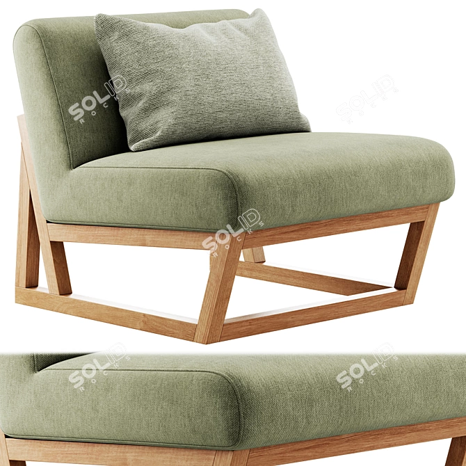 Title: Leonie Lounge Chair 3D Model 3D model image 3