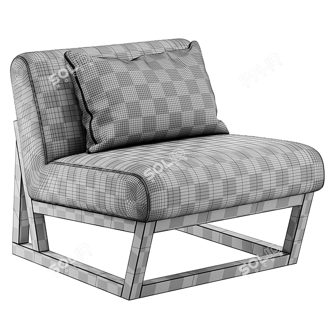 Title: Leonie Lounge Chair 3D Model 3D model image 6