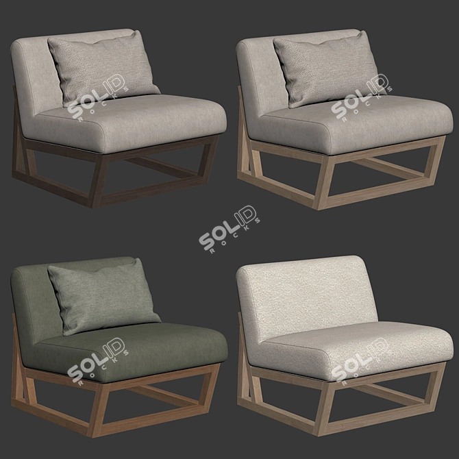 Title: Leonie Lounge Chair 3D Model 3D model image 7