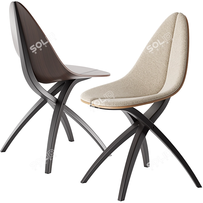 Sleek Edaha Chair for Modern Interiors 3D model image 1