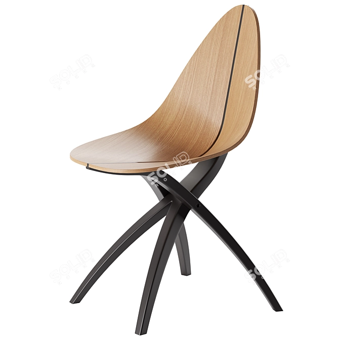 Sleek Edaha Chair for Modern Interiors 3D model image 2