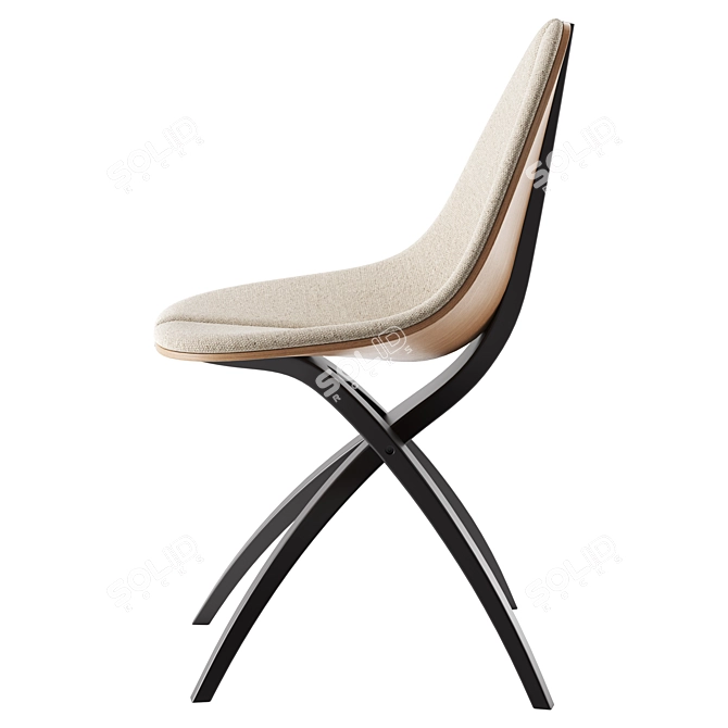 Sleek Edaha Chair for Modern Interiors 3D model image 4