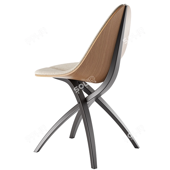Sleek Edaha Chair for Modern Interiors 3D model image 5