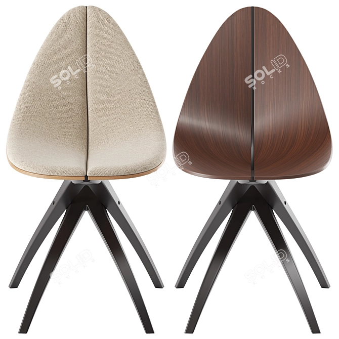 Sleek Edaha Chair for Modern Interiors 3D model image 6