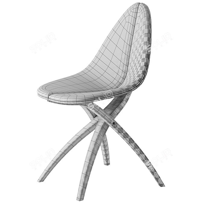 Sleek Edaha Chair for Modern Interiors 3D model image 7