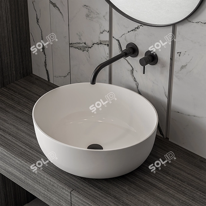 Stone Wall Bathroom Set - 52 3D model image 2