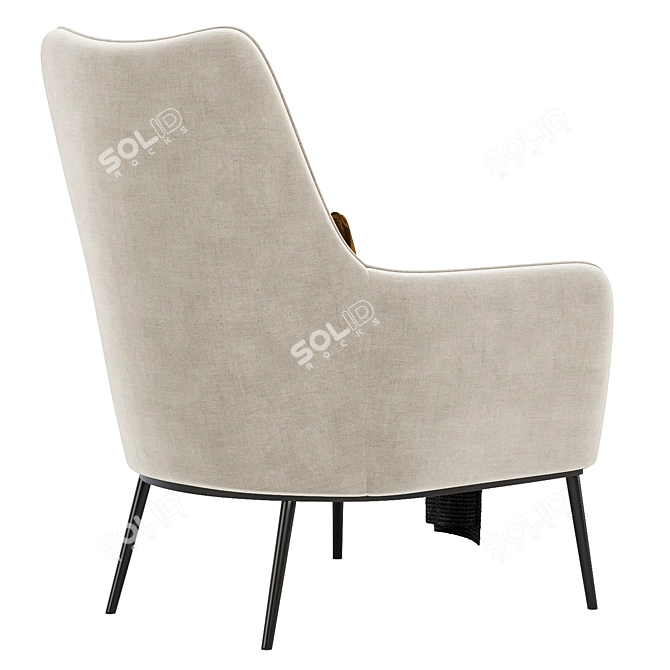 Modern Ripley Armchair: 3 Colors 3D model image 5