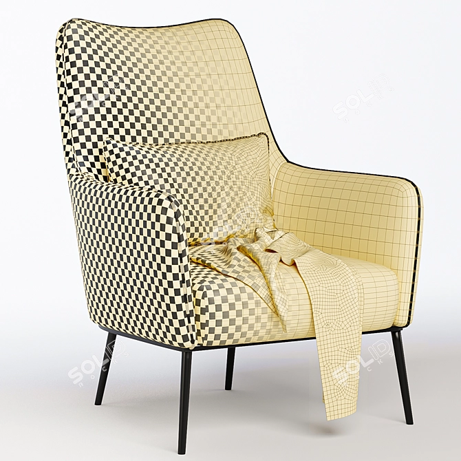 Modern Ripley Armchair: 3 Colors 3D model image 6