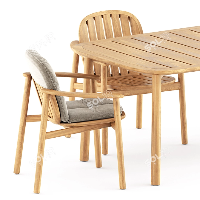 EMu Teak Outdoor Furniture Collection 3D model image 3