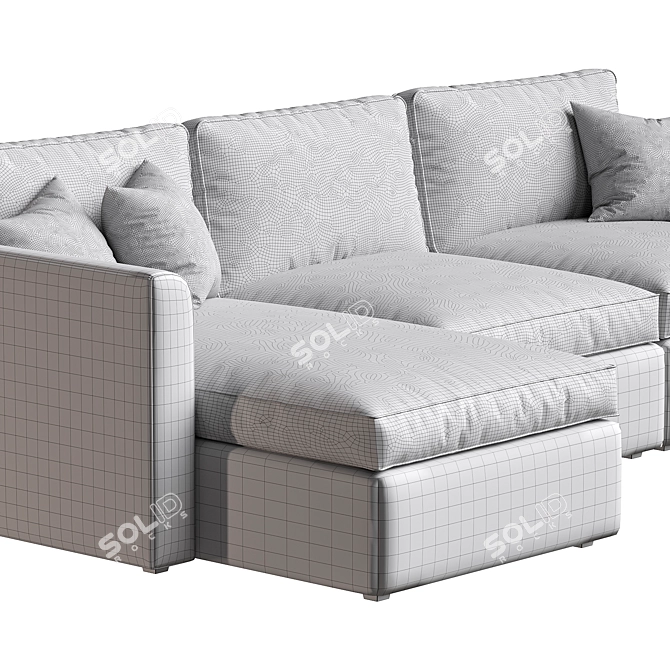  Broderick Charcoal Sectional Sofa 3D model image 4