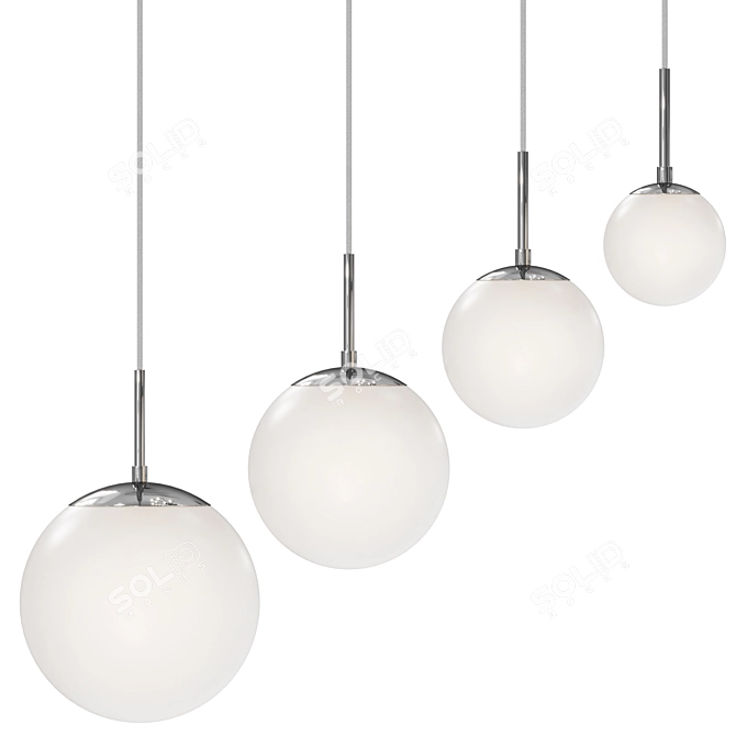 Sleek Nordic Cafe Pendant Light 3D model image 1